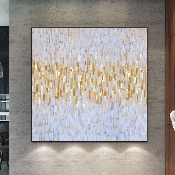 feuille d’or peinture-abstrait texturé art mural peinture moderne-moderne grande peinture-art contemporain extra grand mur art-salon art