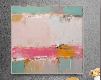 Abstract Modern Art On Canvas-pink abstract art-Vibrant Painting-colourful paintings-large Pink Canvas Painting-original on canvas-wall art