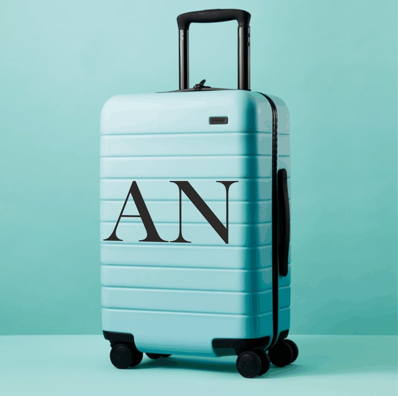 Suitcase Initials Name Decal Sticker for Suitcaseluggage Etsy