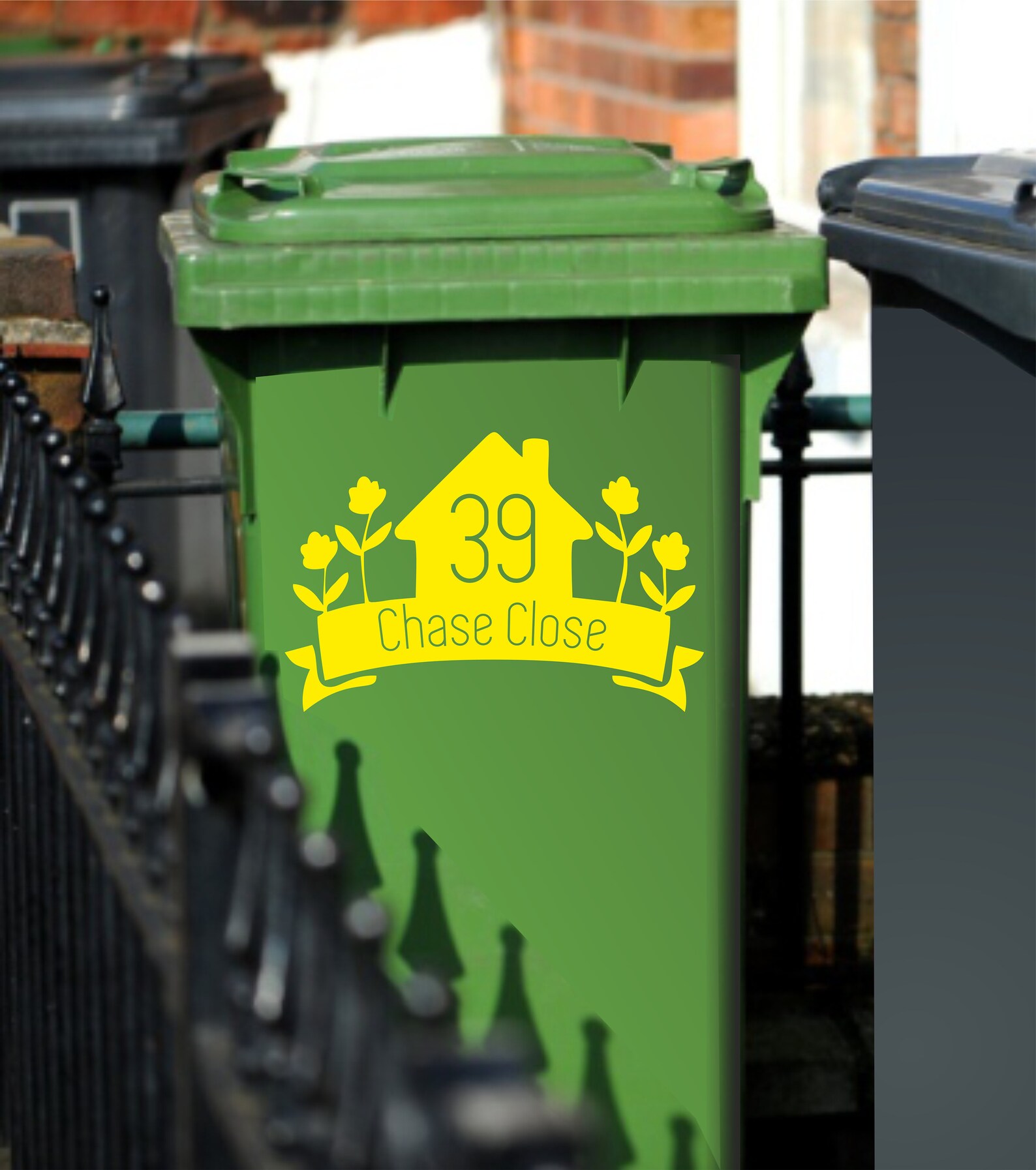 Set of 3 or 4 Home Custom Bin Numbers House Number Street Name Etsy