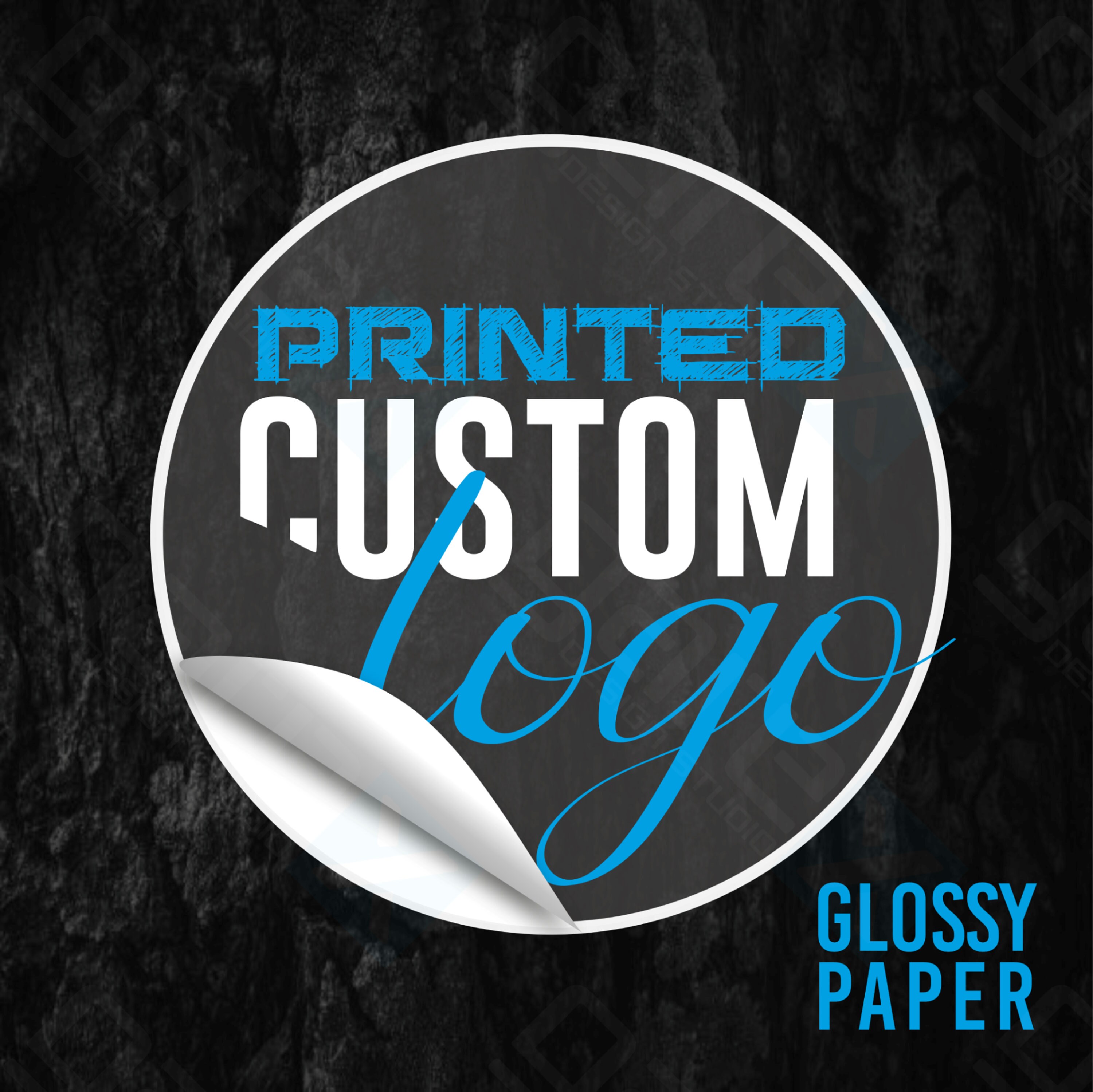 Glossy Printed Round Stickers Custom Logo labels postage labels Personalised Art Text / High quality Photo Sticky Paper