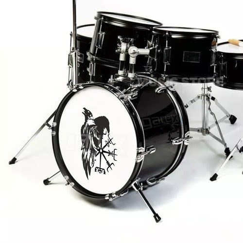 Custom Bass Drum Decal Bass Drum Sticker Custom Band Name Etsy