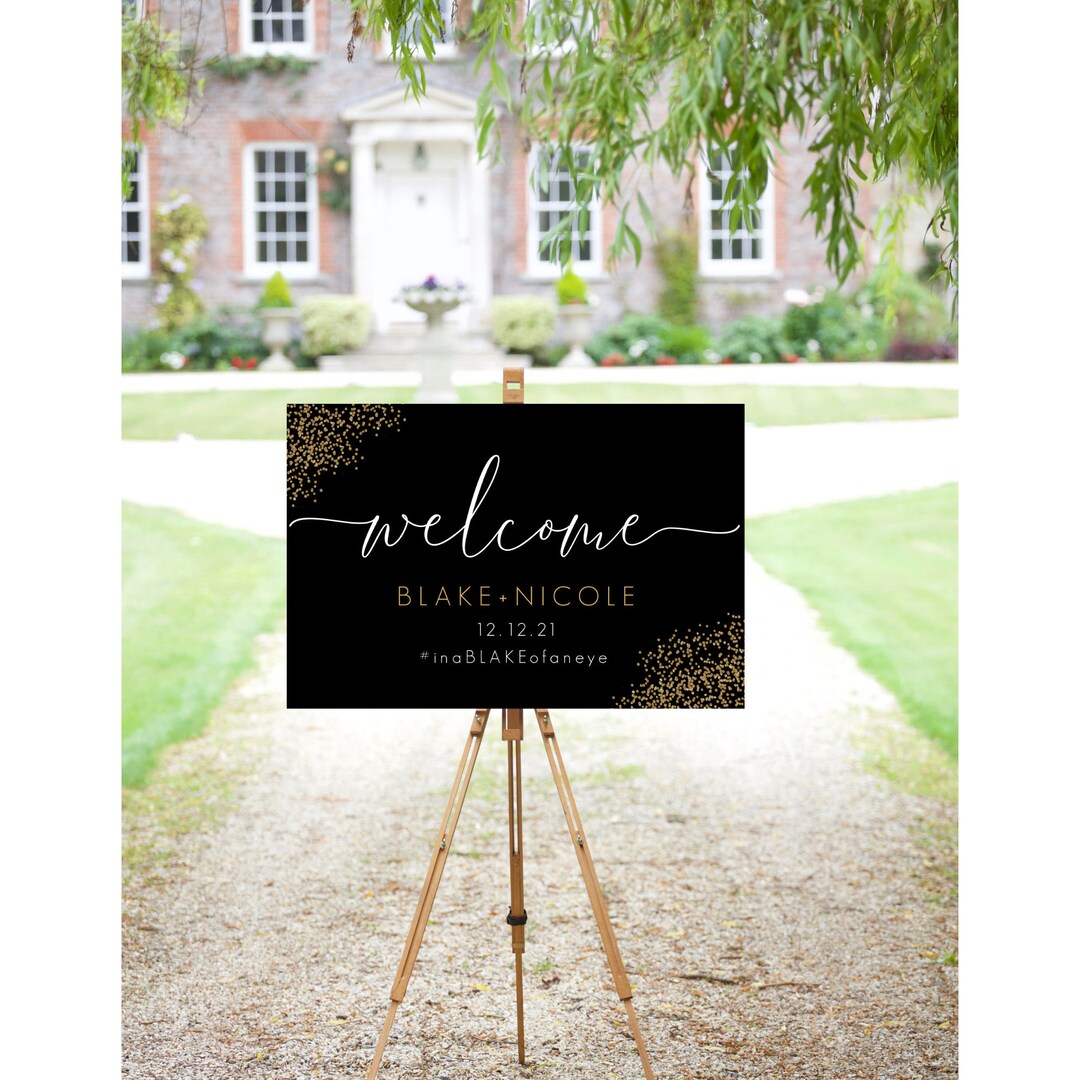 DIY Printable Wedding Welcome Sign, Download, Personalized - Etsy