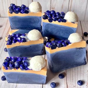 Blueberry Cobbler Handcrafted Soap, Soap Bar, Dessert Soap, Glycerin Soap, Artisan Soap, Fancy Soap
