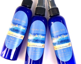 Beach Bum Fragrance Spray, Coconut Tropical Scent (4 oz), Summer Fragrance