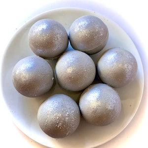 Moonstone Bath Bomb, ONE Large 8oz Bath Fizzy, Silver Bath Bomb