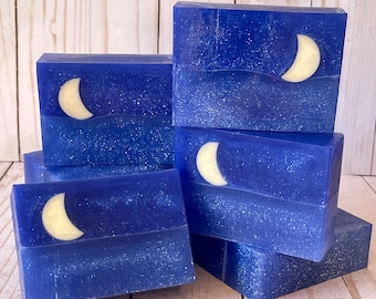 Moon Child Handcrafted Soap, Soap Bar, Moon soap, Night sky soap, Fancy Soap