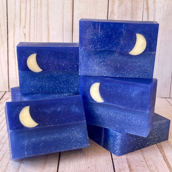 Moon Child Handcrafted Soap, Soap Bar, Moon soap, Night sky soap, Fancy Soap