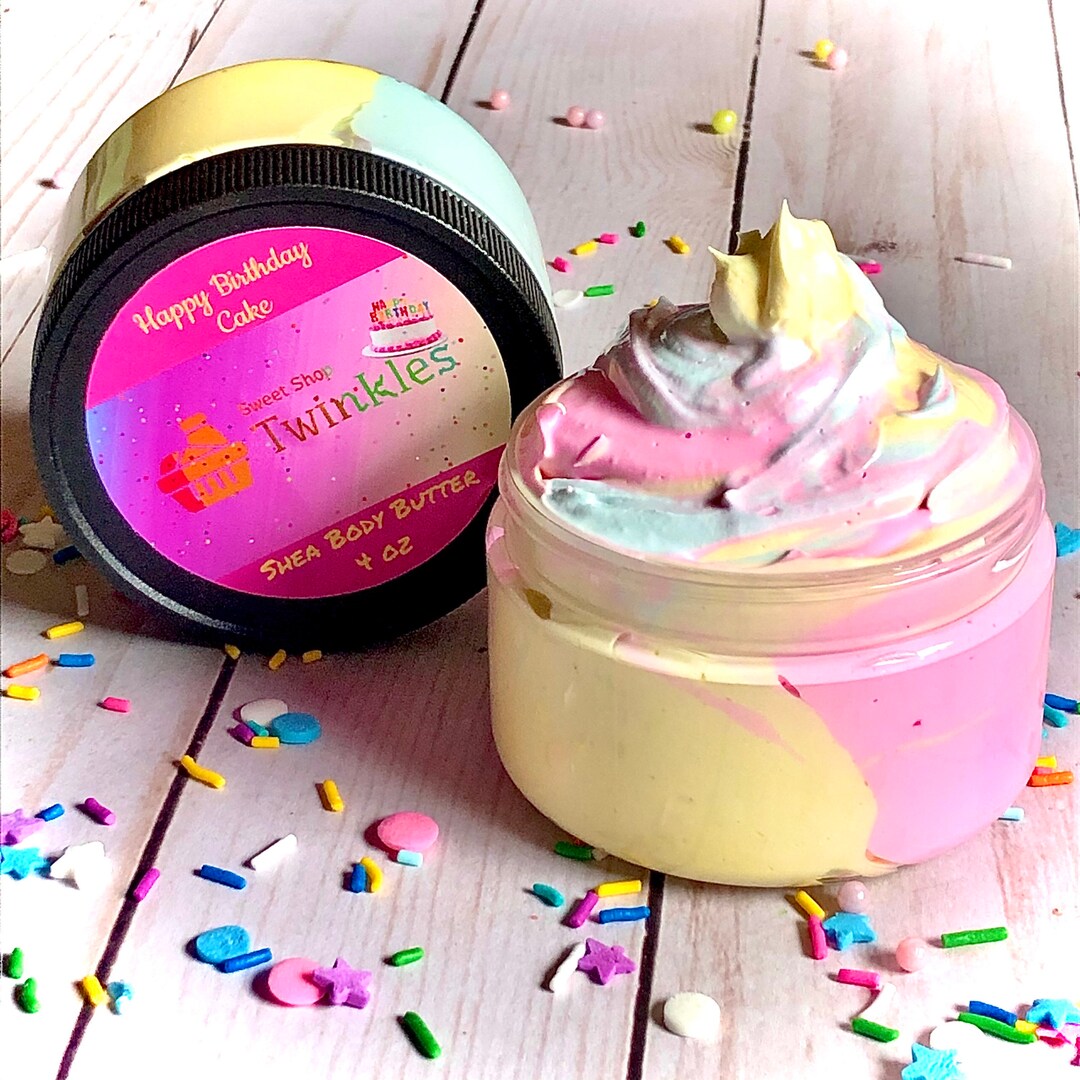 Happy Birthday Cake Body Butter Whipped Shea Butter Body Etsy