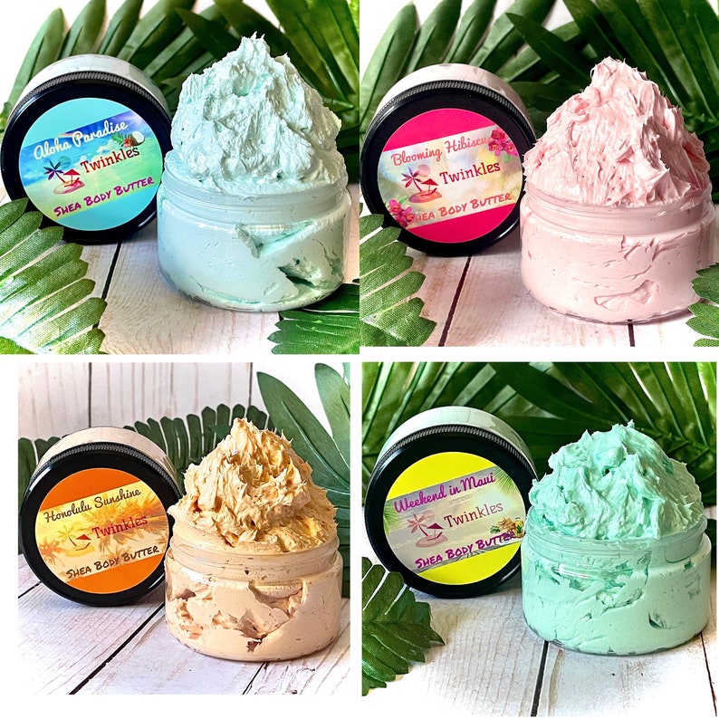 Tropical Body Butter Collection, Body Butter Bundle, Whipped Shea Butter, Summer Body Butter, Body Moisturizer image 7