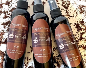 Mocha Latte Fragrance Spray, ONE 4 oz Spray, Body Spray, Coffee Fragrance