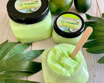 Coconut Lime Whipped Sugar Scrub: Shea Butter Exfoliating Body Scrub
