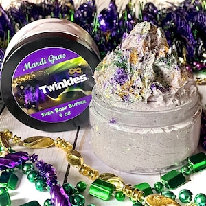 Mardi Gras Body Butter, (SCENT has CHANGED as ofn12/2024), Shea Butter, Handmade Body Cream, Body Frosting
