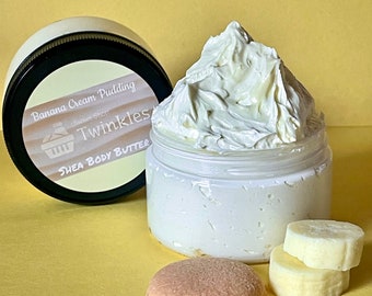 Banana Cream Pudding Body Butter, Shea Body Butter, Gourmand Body Scent