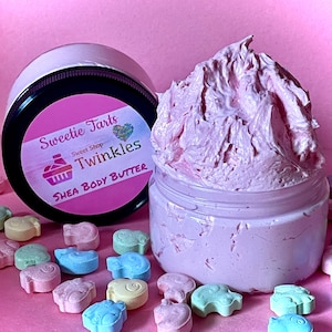 Sweetie Tarts Body Butter, Whipped Shea Butter, Body Frosting, Candy scented Body Butter, Body Butter with glitter