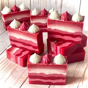 Strawberry Delight Handcrafted Soap, Soap Bar, Strawberries and Cream Fragrance