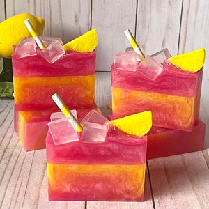 Pink Lemonade Handcrafted Soap, Soap Bar, Summertime Soap, Gift Soap