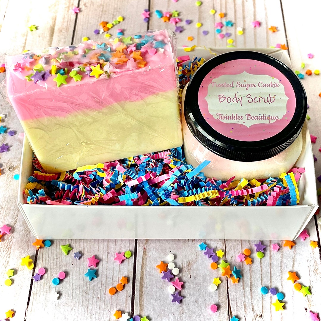 Frosted Sugar Cookie Gift Box, Bath Gift Set, Bath and Body Gift, Sugar Cookie Fragrance Etsy