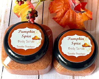 Pumpkin Spice Body Scrub, Shea Sugar Scrub, Fall Scents, Autumn Bath Gift