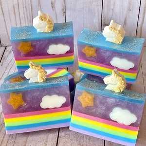 Unicorn Dreams Handcrafted Soap, Rainbow Fruit Scent