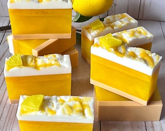 Lemon Cookie Bar Handcrafted Soap, Soap Bar, Dessert Soap, Glycerin Soap, Spring Soap