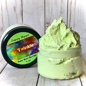 Trippy Hippie Body Butter, Whipped Shea Butter, Homemade Body Cream, Hippie gift