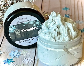 Winter Wonderland Body Butter, Whipped Shea Butter, Christmas Gift, Stocking Stuffer, Winter Scent