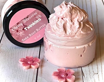 Whipped Cherry Blossom Shea Body Butter, SCENT CHANGE as of 2/26, Spring Floral Scent, Blushing Cherry Blossom type