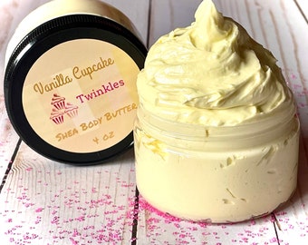 Vanilla Cupcake Body Butter, Whipped Shea Body Butter, Body Frosting, Cupcake lotion