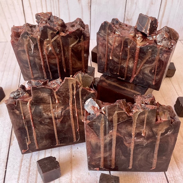 Brownie Batter Handcrafted Soap, Soap Bar, Dessert Soap, Glycerin Soap, Chocolate Soap