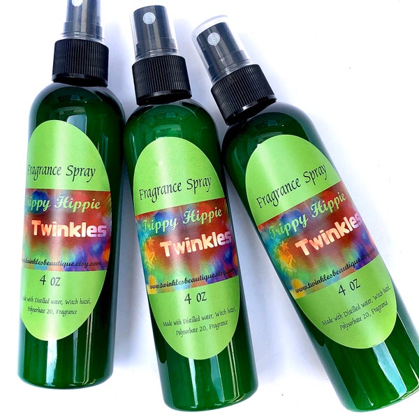 Trippy Hippie Fragrance Spray, ONE 4 oz Spray, Body Mist, Body Spray, Hippie Gift