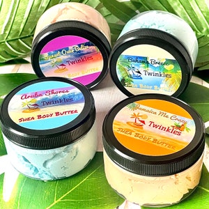 Tropical Body Butter Collection, Body Butter Bundle, Whipped Shea Butter, Summer Body Butter, Body Moisturizer image 1