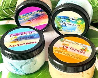 Tropical Body Butter Collection, Body Butter Bundle, Whipped Shea Butter, Summer Body Butter, Body Moisturizer