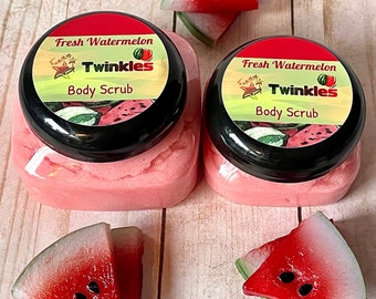 Fresh Watermelon Body Scrub, Sugar Scrub, Body Exfoliant, Summer Bath and Body