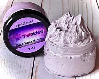 Spellbound Body Butter, Shea Butter, Love Spell fragrance, Body Whip, Glitter Body Butter