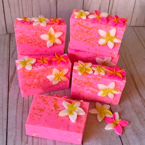 Plumerias In The Breeze Handcrafted Soap, Glycerin Soap Bar, Spring Soap, Gift Soap, Floral Soap image 5