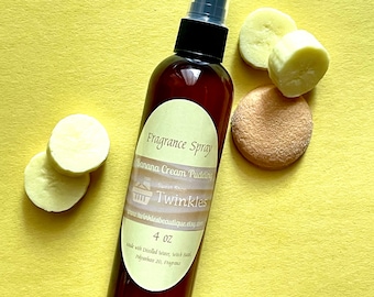 Banana Cream Pudding Fragrance Spray - Gourmand Dessert Body Scent (4 oz)