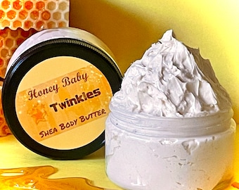 Honey Baby Body Butter, Whipped Shea Butter, Handmade Body Cream, Body Moisturizer, Body Whip