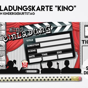 EINLADUNGKARTE KINO, 10 Stück Bild 1