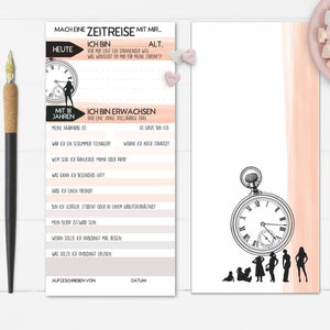ZEITKAPSELKARTEN für KINDER, Mädchen Rosé