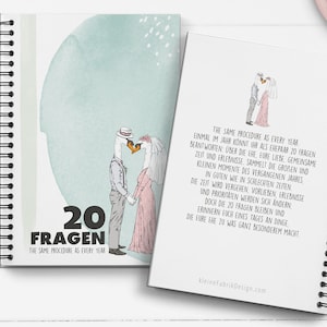 Ehetagebuch als Geschenk für die Hochzeit, DIN A5 Buch mit Hardcover zum Ausfüllen