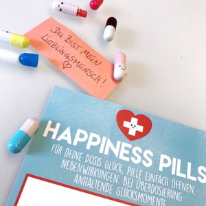 HAPPINESS PILLS Karte mit 10 Message Pillen image 4