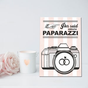 PAPARAZZI KARTEN, 50 Stück, DIN A6, Rosé Fotospiel für Eure Hochzeit image 2