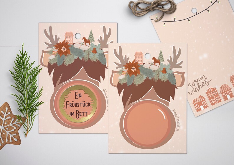 Weihnachten RUBBELGUTSCHEINE für den Adventskalender, inkl. Rubbelsticker image 7