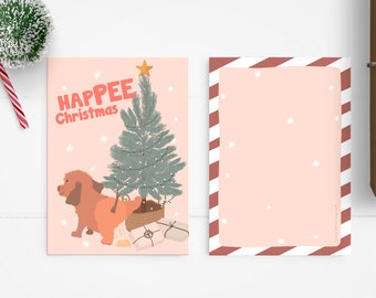 WEIHNACHTSKARTE "HapPee Christmas" Postkarten-Set DIN A6