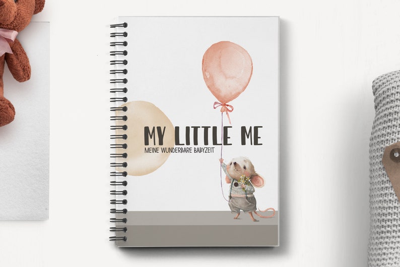 BABYTAGEBUCH My little me , MAUS, Spiralbindung, Erinnerungsbuch für das Baby Bild 1