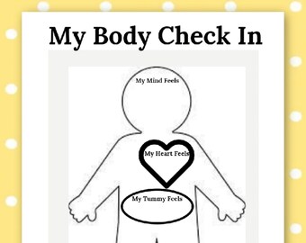 My Body Check-In Social Emotional Learning Worksheet