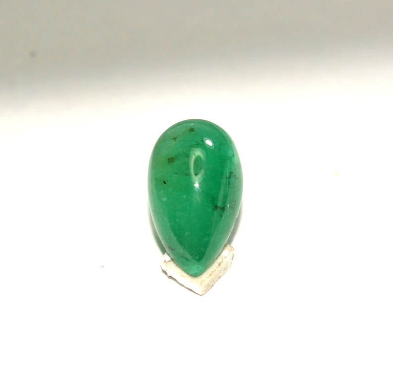 8.65 Carat Natural Beautiful Zambian Pear Cabochon Emerald Loose Gemstone 17.00X10.00 MM IZ 166