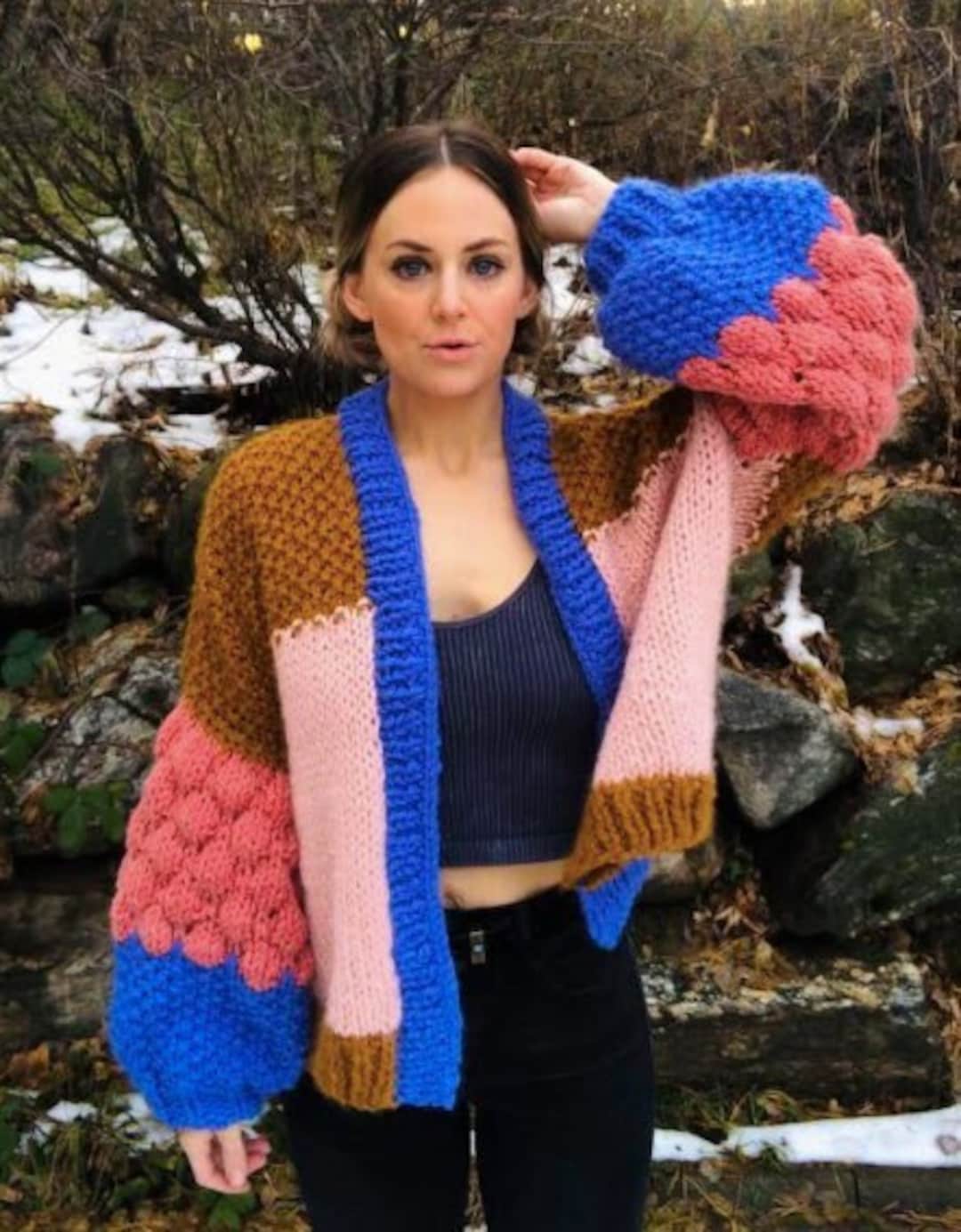 LOVEFOOL Bulky Cardigan Knitting Pattern Etsy