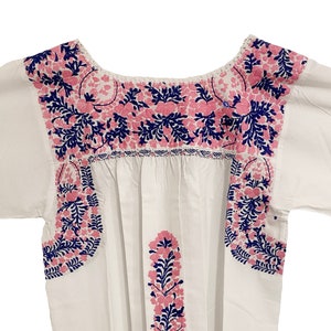 San Antonino Blouse Mexican Wedding Blouse Small Medium Hand Embroidered Shirt Huipil